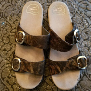 Leather Leopard Dansko Sandal 39